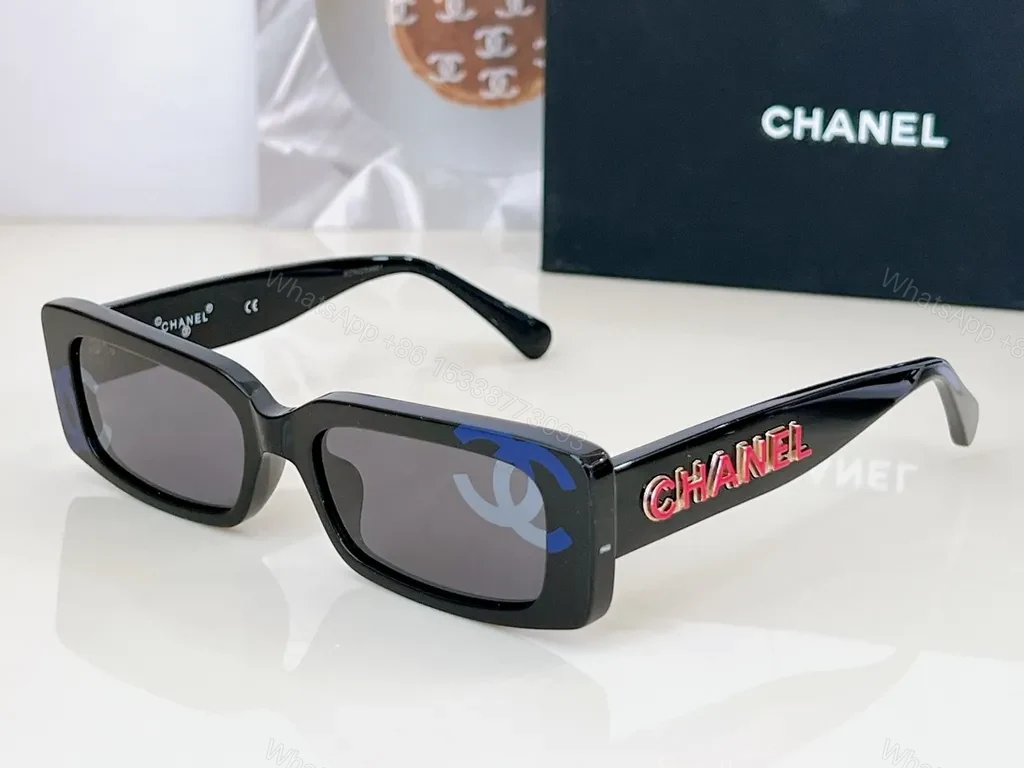 View 8 of White Acetate Sunglasses + Polarized Lenses + Modern Luxe + Chanel Branding + Sunglasses