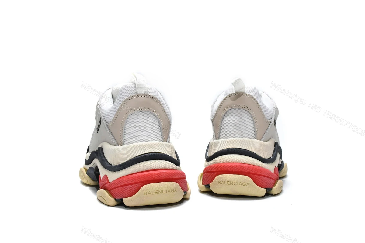 View 3 of Balenciaga NEW Triple S White Red 544351 W09E1 4552