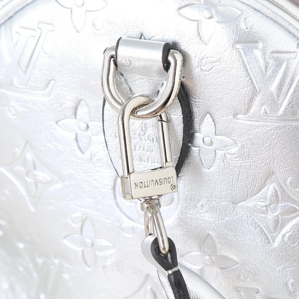 View 7 of Louis Vuitton Speedy Soft Bandoulière 30 Monogram Silver 30Cm N89437