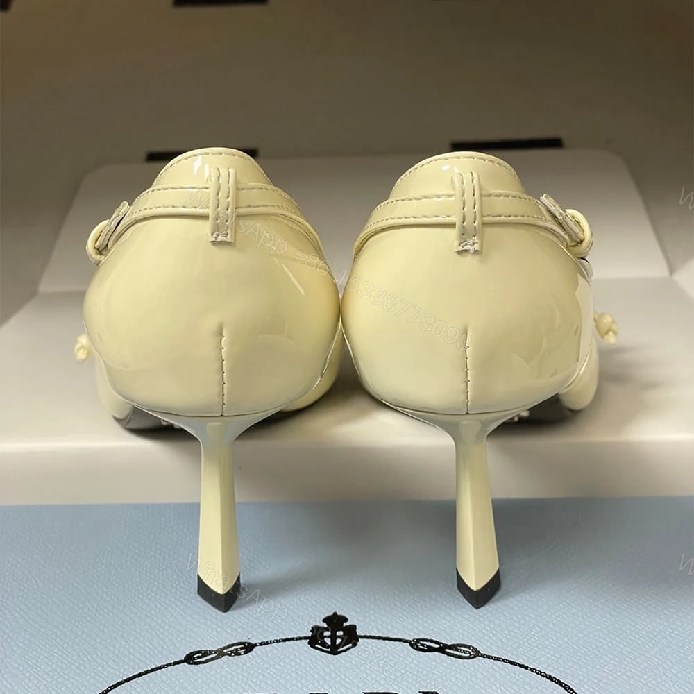 View 8 of Prada Open-side leather pumps
