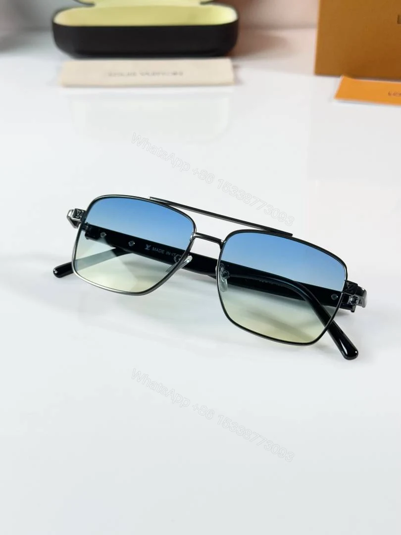 View 3 of First Copy Louis Vuitton Black Aviator Frame Men’s Sunglasses