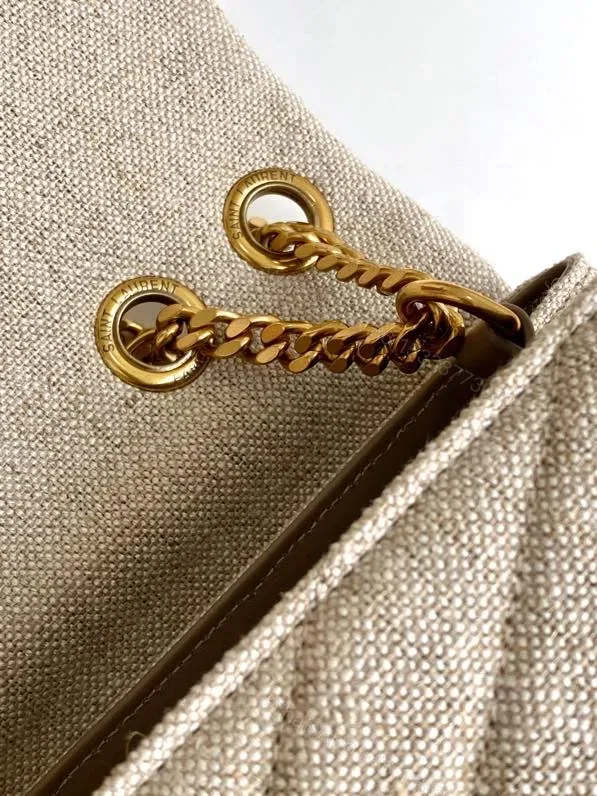 View 6 of Saint Laurent Beige Suede Y Quilted Monogram