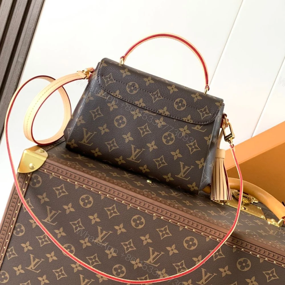 View 4 of Louis Vuitton Croisette Monogram Canvas Dark Brown 24cm