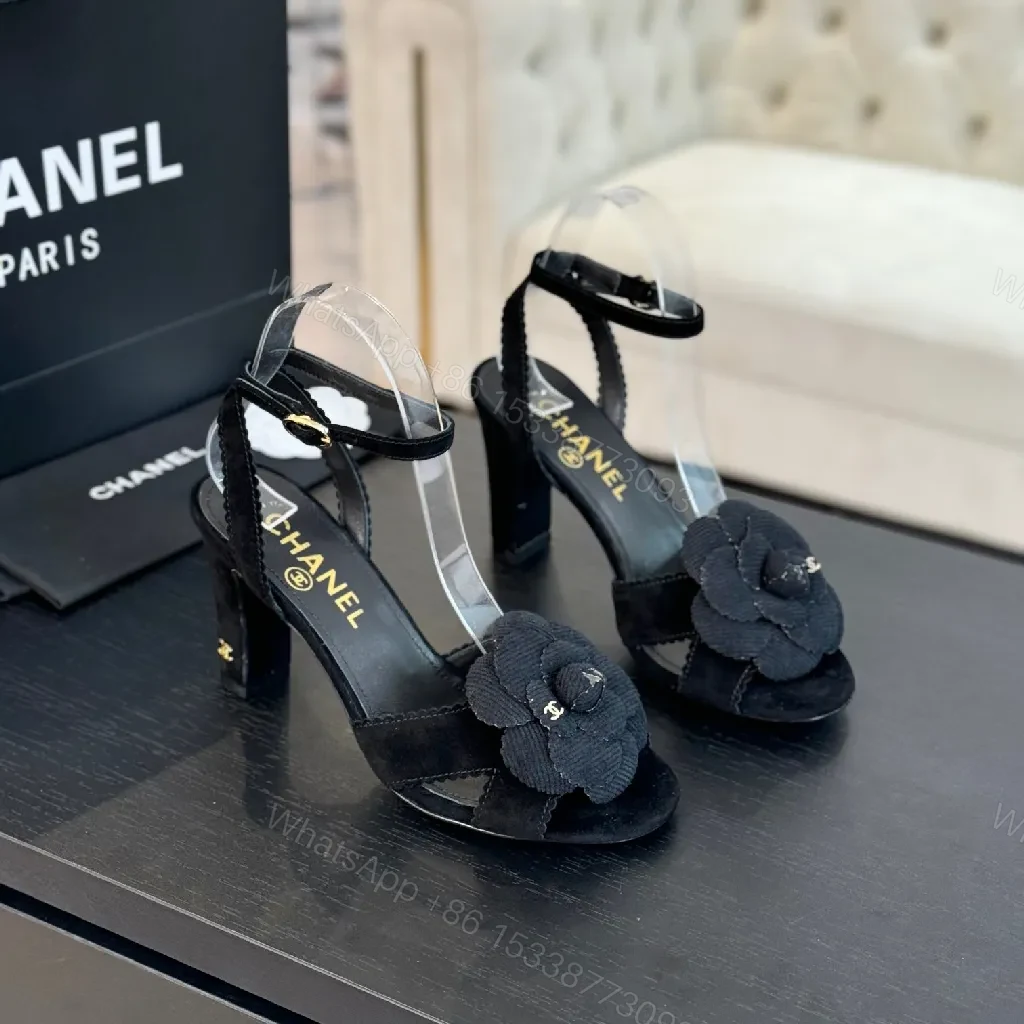 View 2 of Velvet Blush Floral-Embellished Heeled Sandals