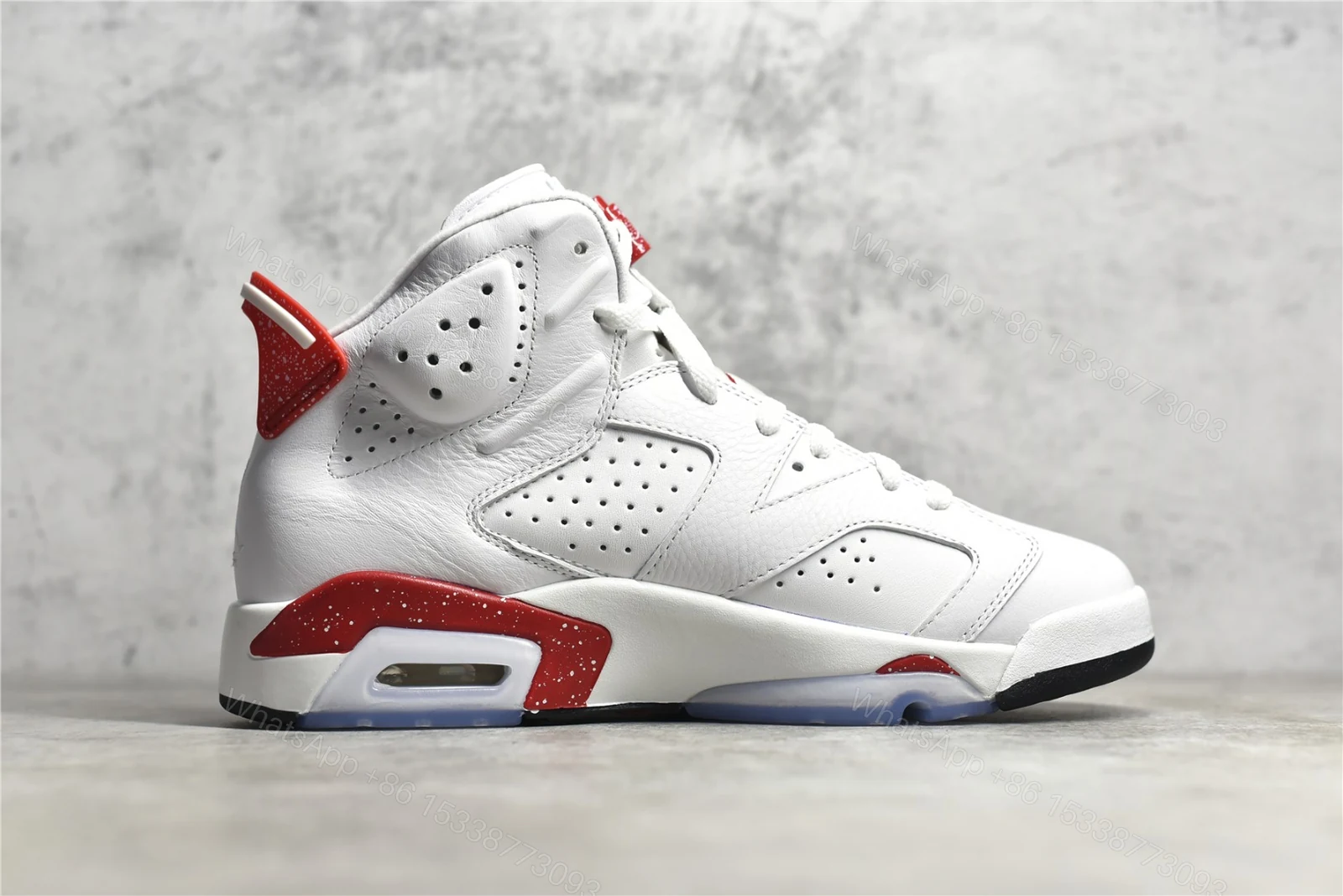 View 3 of Air Jordan 6 Retro Red Oreo Replica