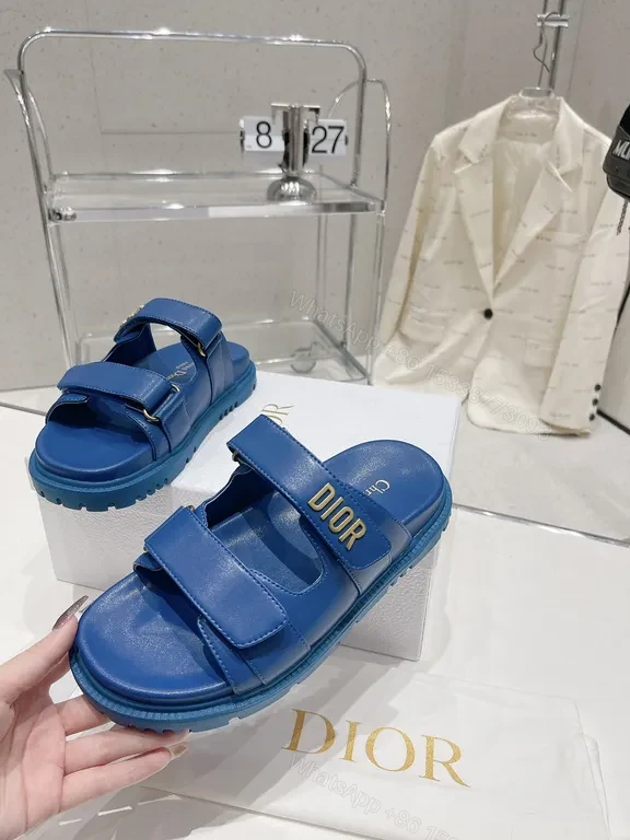 Blue Dior-Inspired Sandals: Luxe Comfort & All-Day Support — view 1