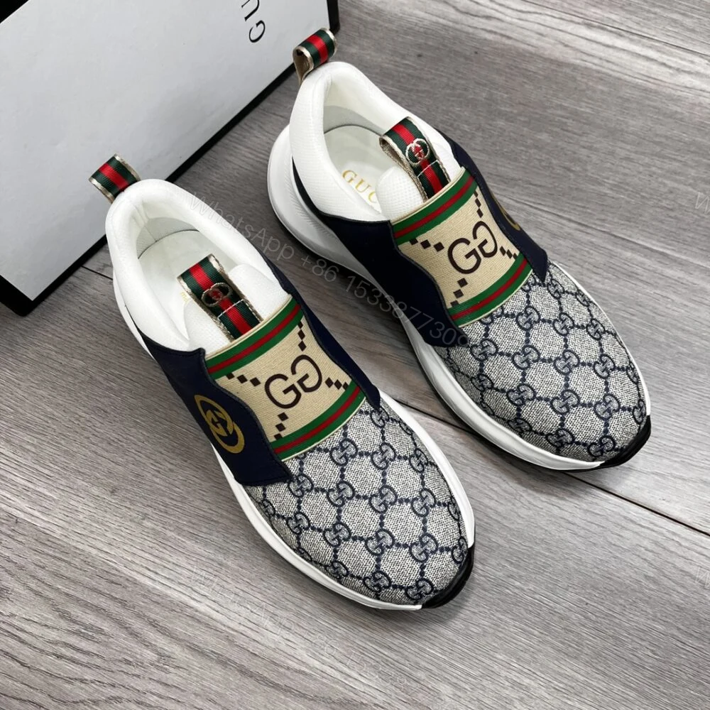 View 4 of Gucci Sneaker GG Canvas Blue White