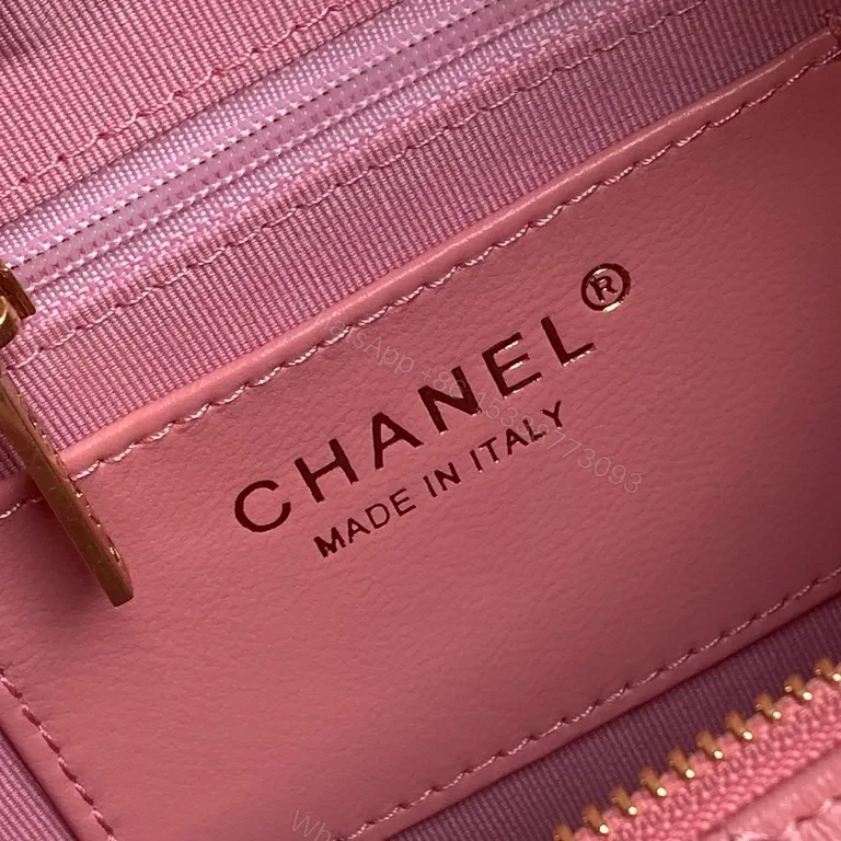 View 5 of Pink Quilted Leather Shoulder Bag with Gold Chain - Chic Luxury