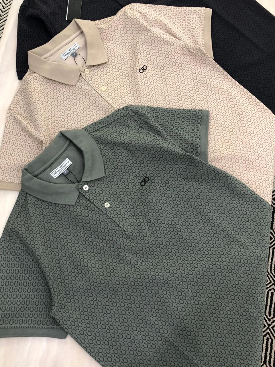 View 9 of First Copy Ferragamo Premium Lycra Polo T-Shirt for Men — 7A Quality Replica