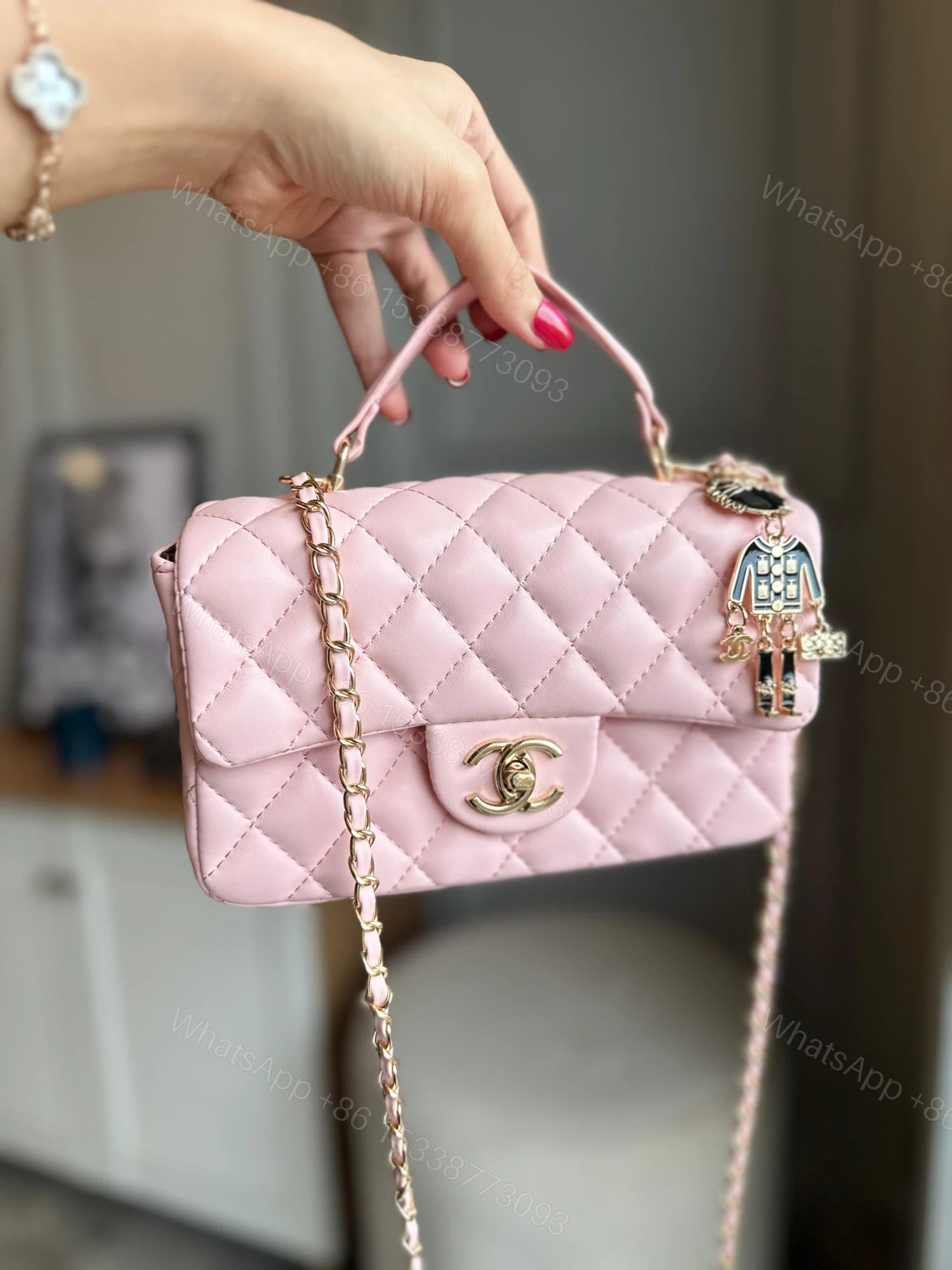 View 11 of First Copy Chanel Quilted Bag for Women