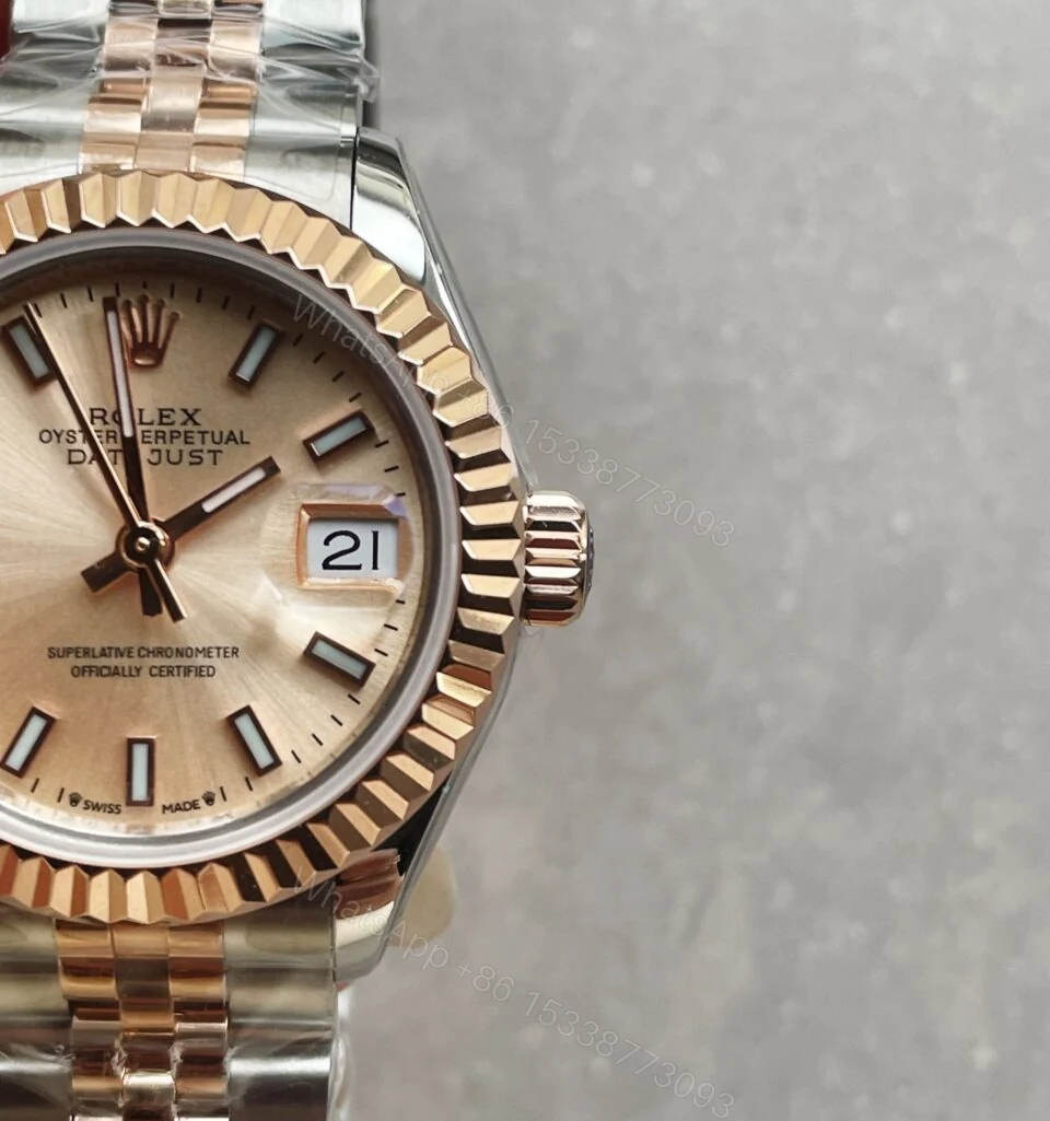 View 3 of Rolex Datejust 28mm 904L RG/SS Champagne Dial A2671