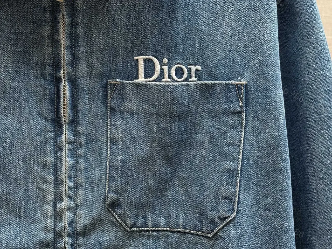 View 6 of Denim Zip Jacket — Subtle Luxury, Modern Texture, Premium Comfort