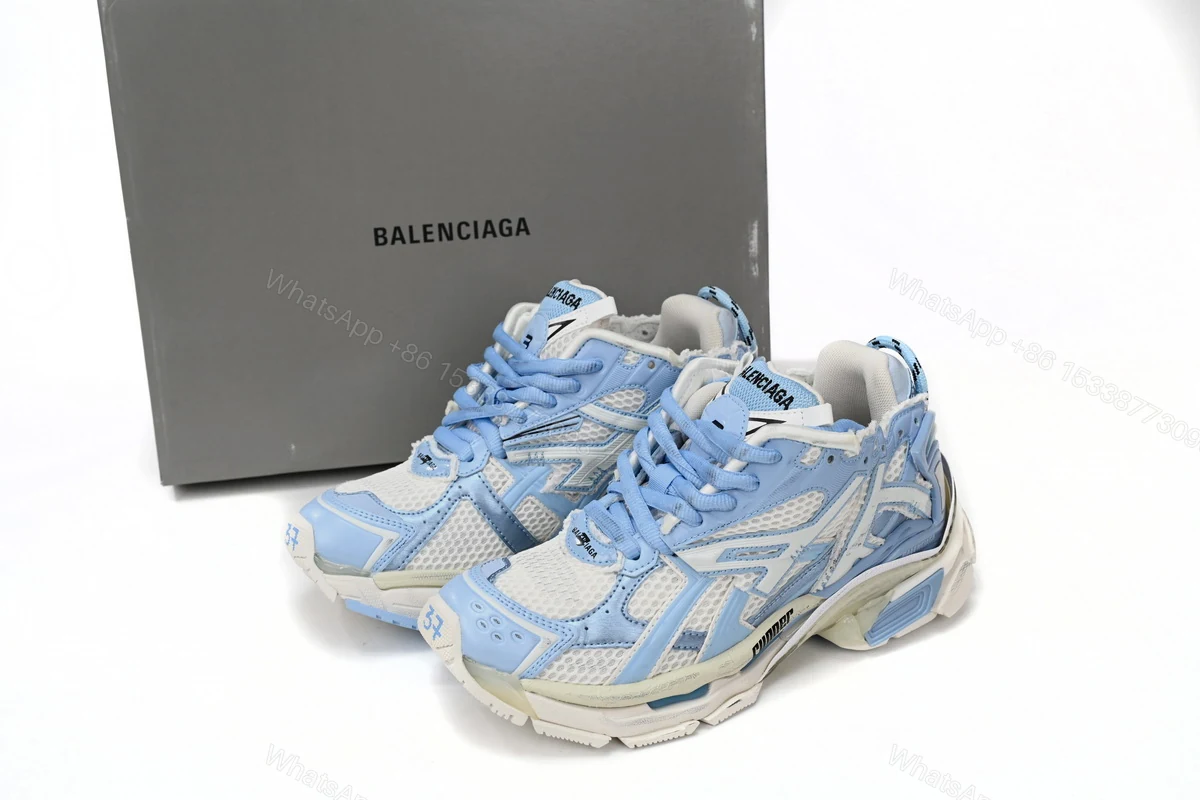 Balenciaga Runner White Light Blue 677402 W3RB2 9744 — view 2