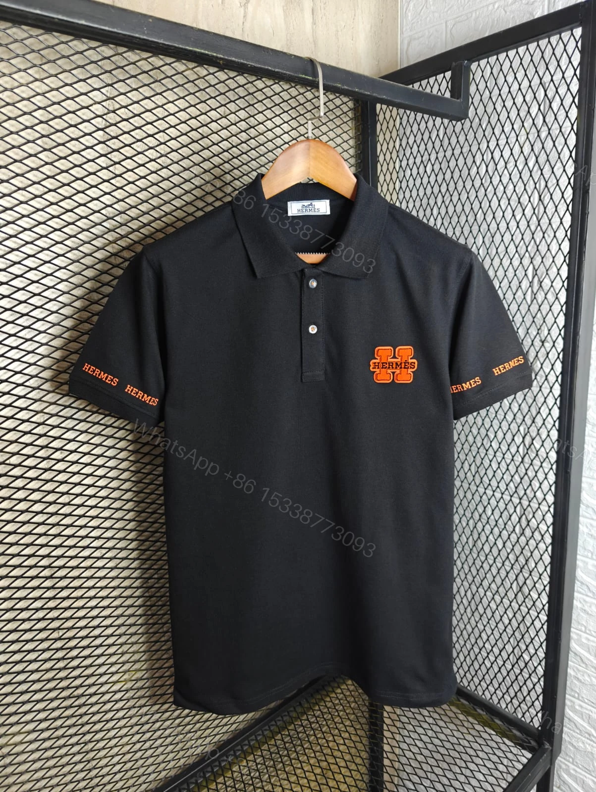FIRST COPY HERMES IMPORTED SUMMER COLLAR POLO T-SHIRT — view 5