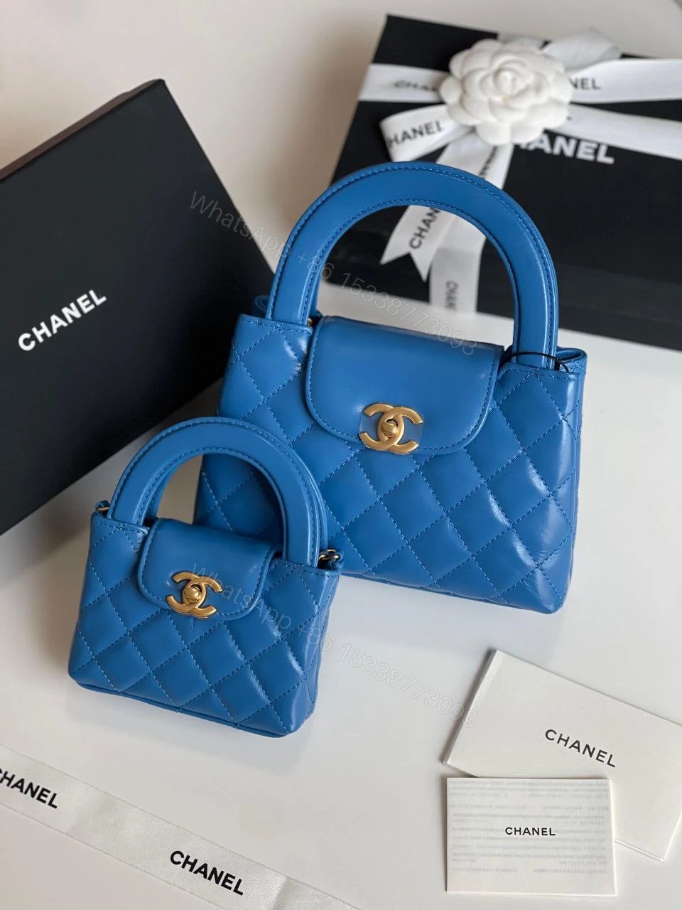 Chanel Shiny Aged Calfskin Quilted Mini Nano Kelly — view 1