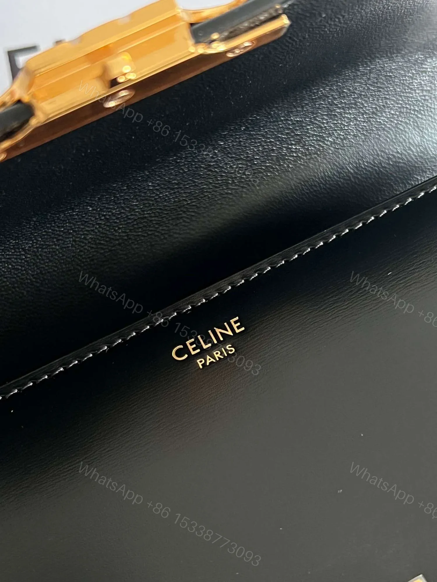 View 2 of Celine Mini Bag Black Handbag Smooth Leather 19cm