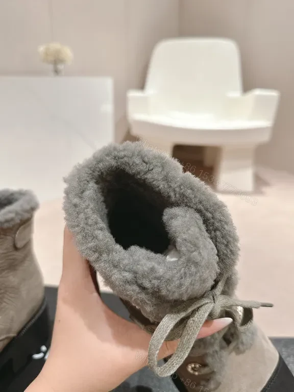View 4 of Chanel-Inspired Warm Winter Boots with Luxe Stingray Texture