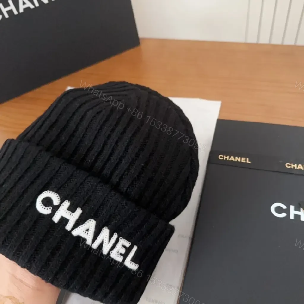 View 7 of Chic Rib Knit Beanie - Logo Cuff, Pure Warmth