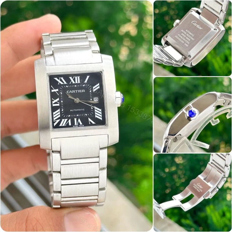 View 4 of Cartier Tank Francaise Black Dial 38MM Automatic