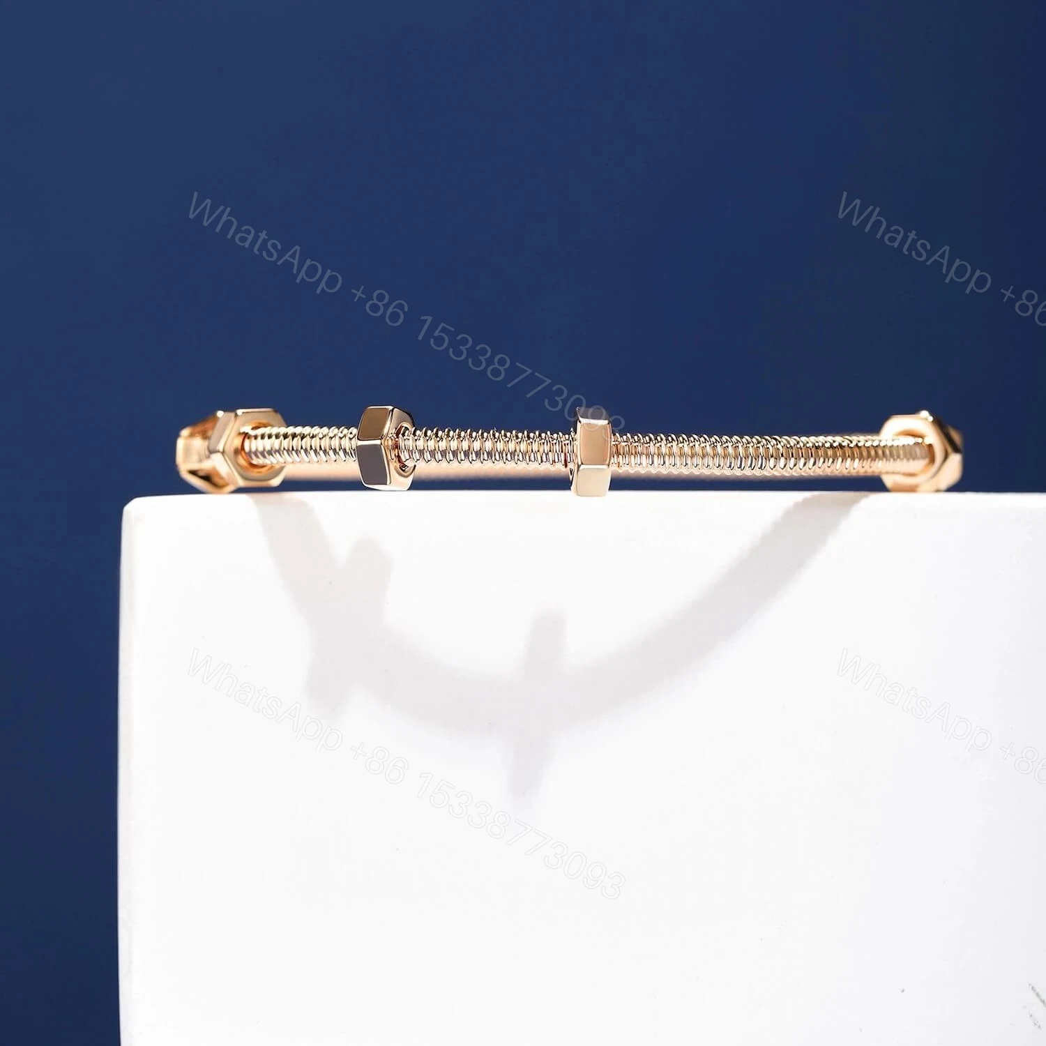 View 3 of Inspired Cartier Ecrou De Cartier Bracelet Rose Gold