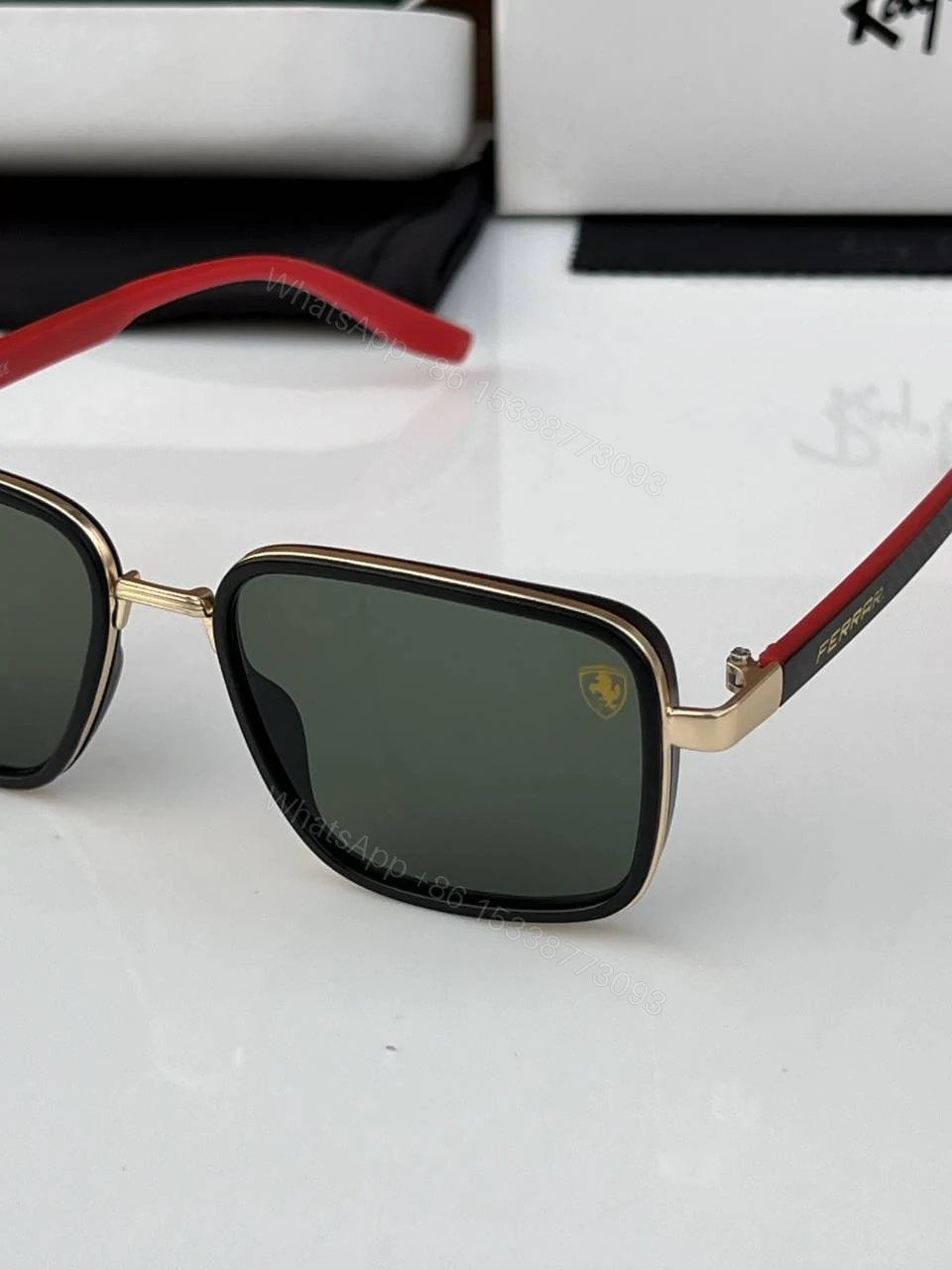 View 5 of First Copy Rayban 8840 Gold Green Sunglasses