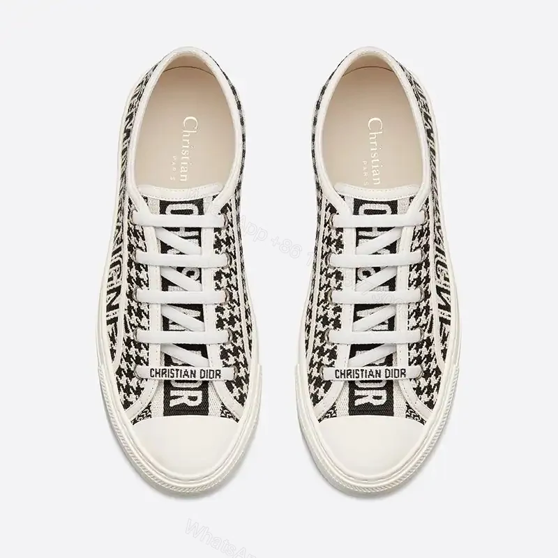 View 2 of WALK’N’DIOR SNEAKERS WOMEN 30 MONTAIGNE HOUNDSTOOTH EMBROIDERED BLACK – CD172