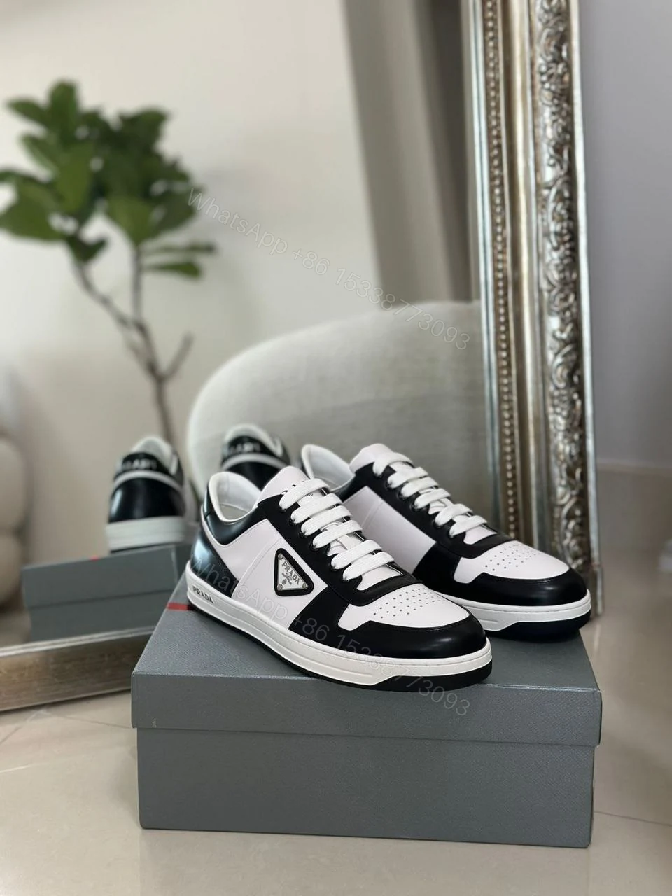 View 2 of Downtown perforated leather sneakers
