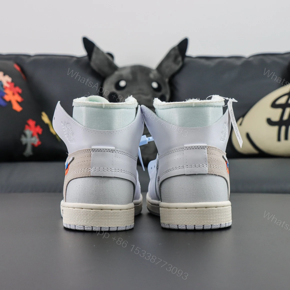 View 7 of Off-White × Air Jordan 1 Retro High Euro Reps