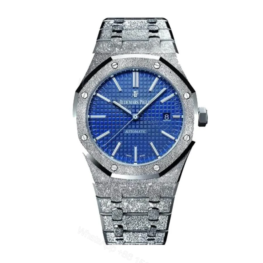 Audemars Piguet Super Clone Frosted AP Blue Watch — view 1