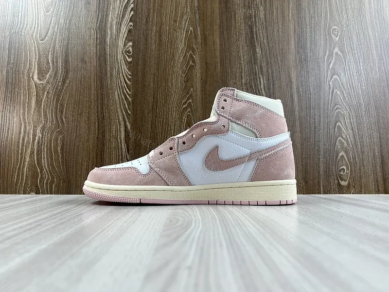 View 8 of Chic Hybrid High-Top Sneakers: Soft Pink & Gray Leather