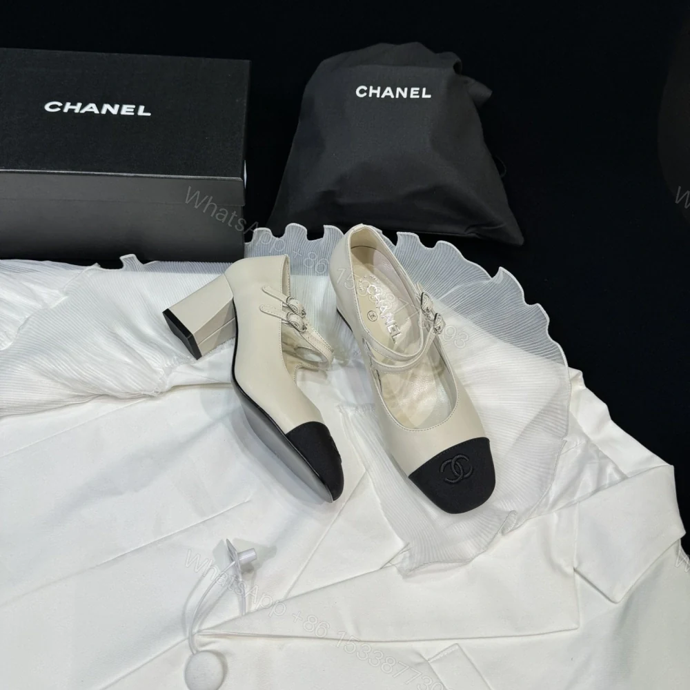 View 3 of 高仿Chanel*24S系列G45696B小羊皮瑪麗珍鞋米色6CM免檢版