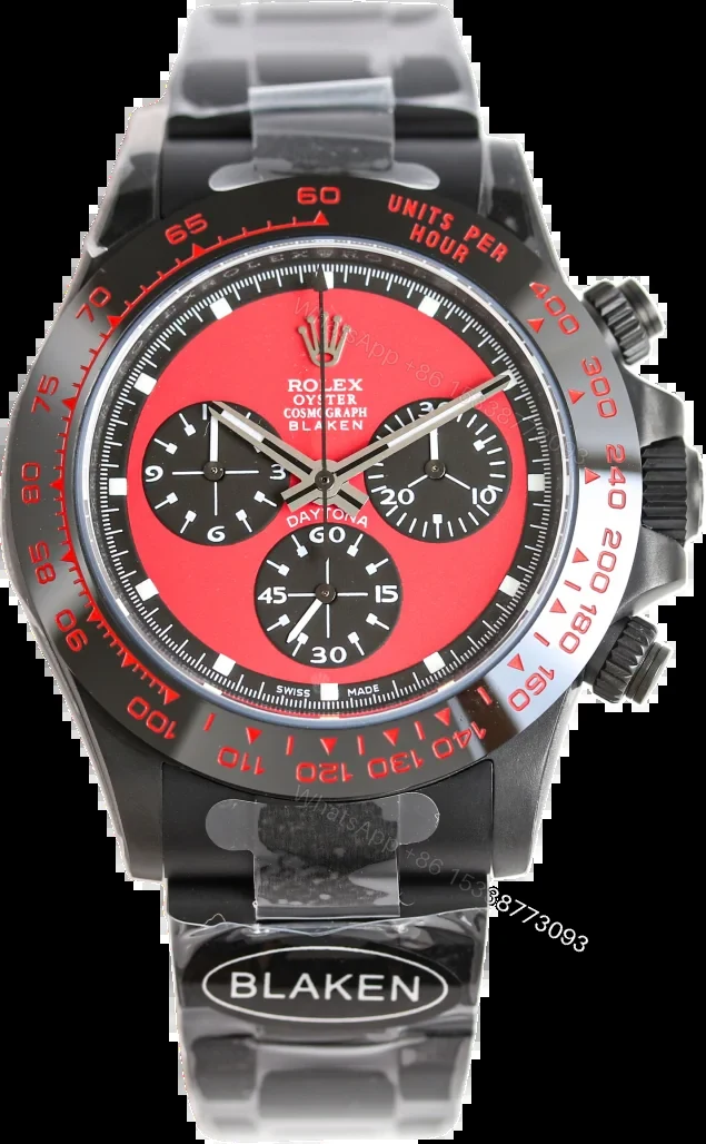 Rolex Daytona Red Dial Black Ceramic Bezel 40mm ROLEX-DAYTONA-RED-BLK-CER-40 — view 1