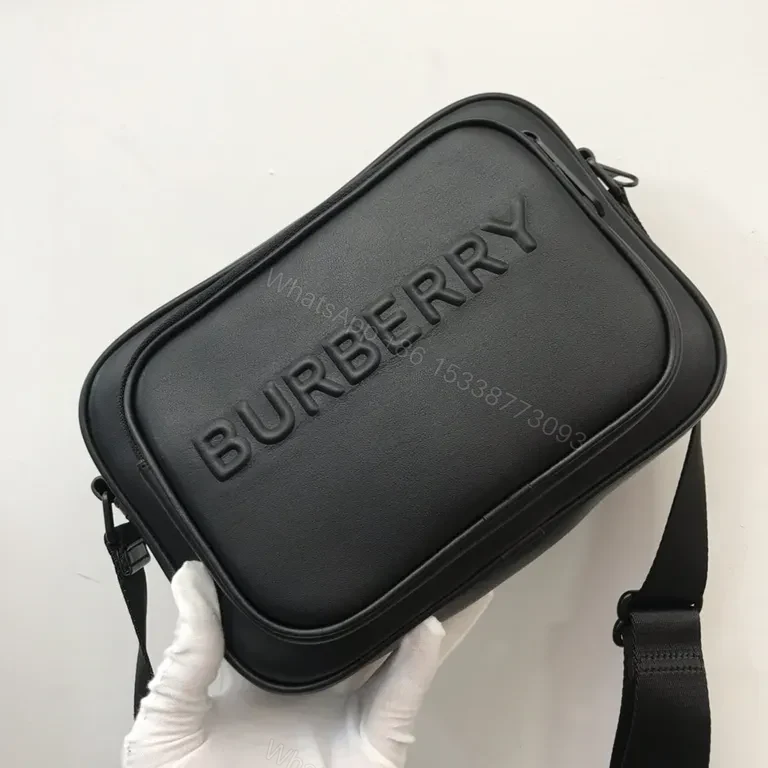 View 6 of Burberry Embossed Leather Crossbody - Luxe Everyday Utility