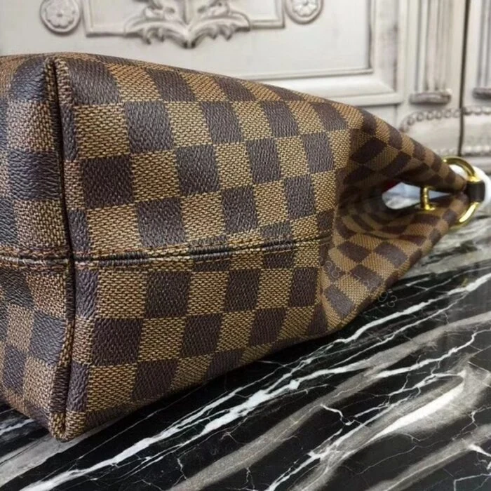 View 4 of Louis Vuitton Damier Azur Graceful MM Red 41Cm N44045