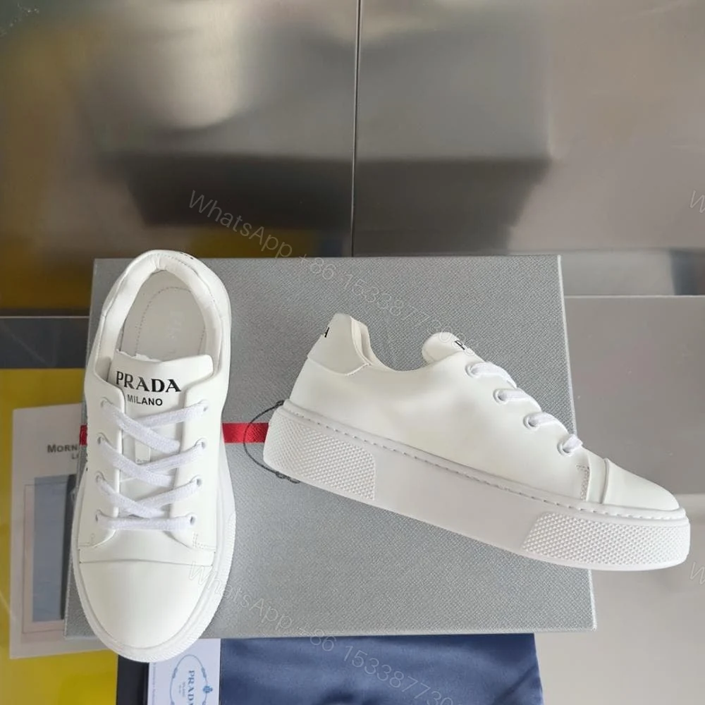View 6 of PRADA MACRO RE-NYLON AND BRUSHED LEATHER SNEAKERS – PRD064