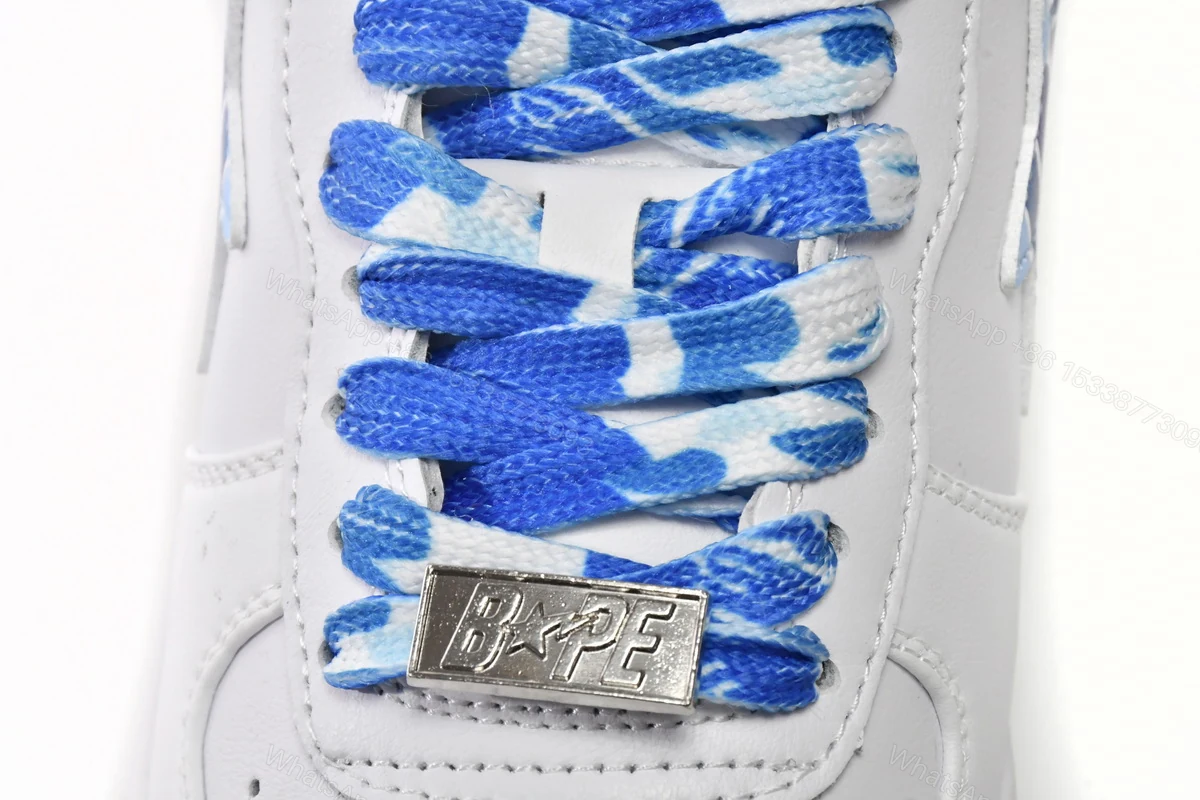 View 4 of Cheap Fake BapeSta Low White Blue Camouflage