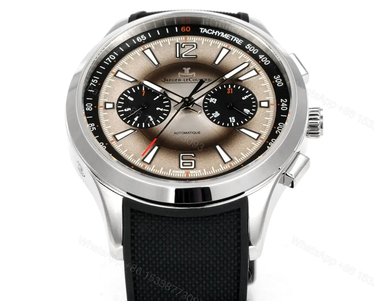 View 5 of Jaeger LeCoultre Beige Chronograph Watch Rubber Strap Ultimate 42MM JLC-POL-CHRONO-BGE-RUB-42