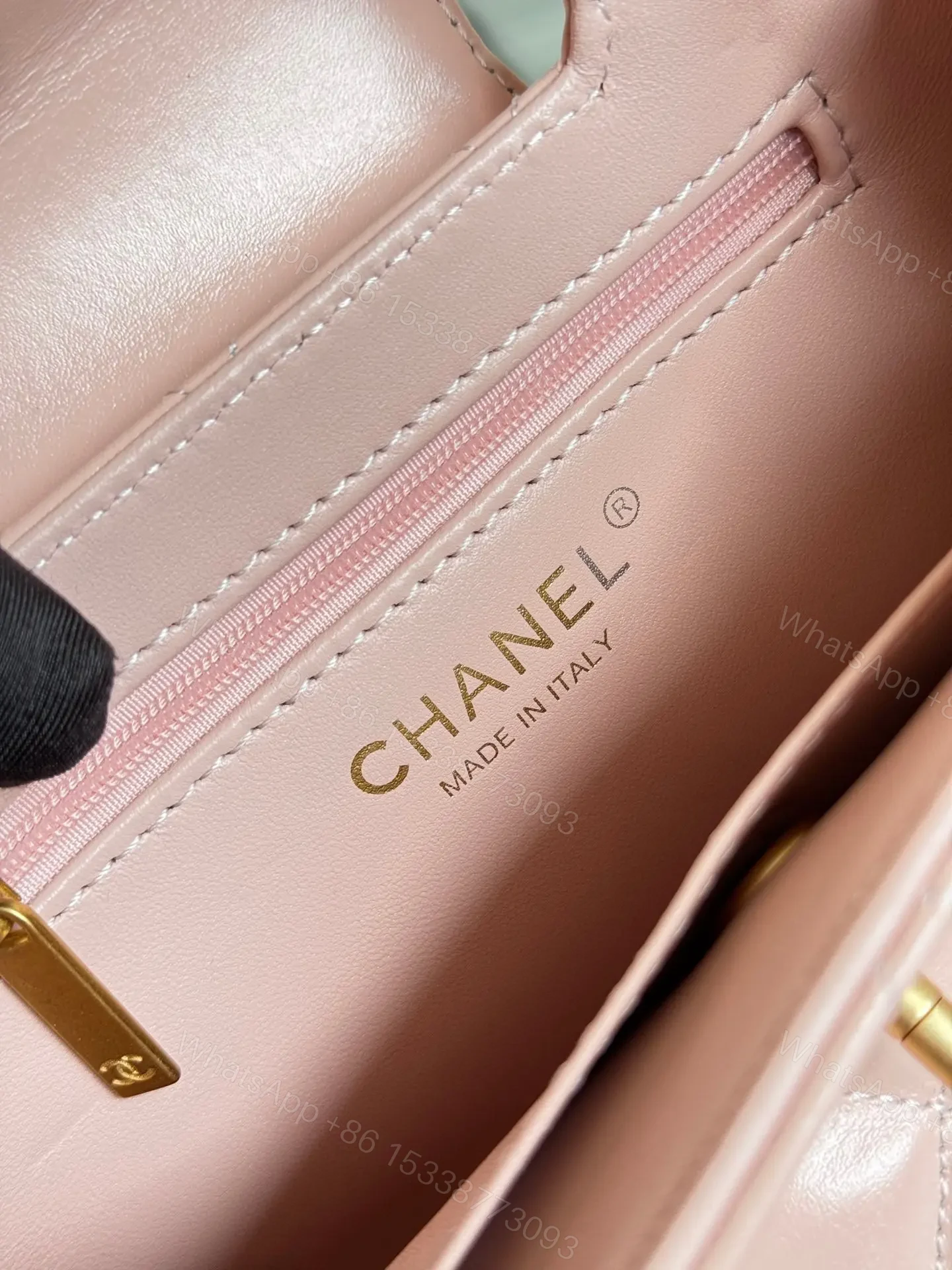 View 9 of CHANEL KELLY BAG 19 IN LIGHT PINK CALFSKIN GOLD HARDWARE