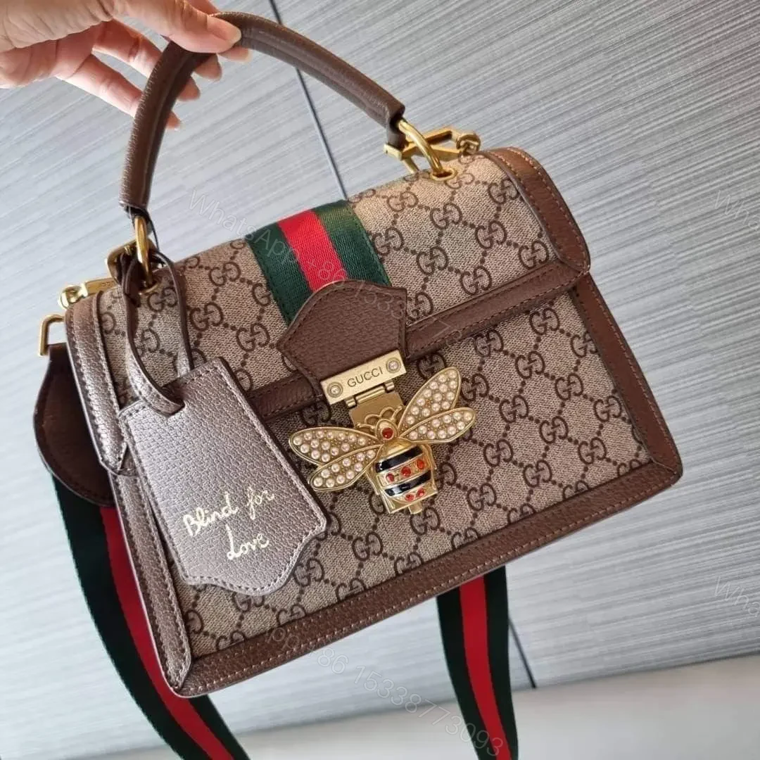 View 2 of Gucci Queen Margaret Leather Handbag