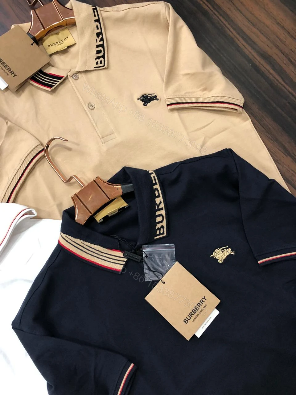 View 3 of FIRST COPY Burberry Imported Cotton Lycra Polos