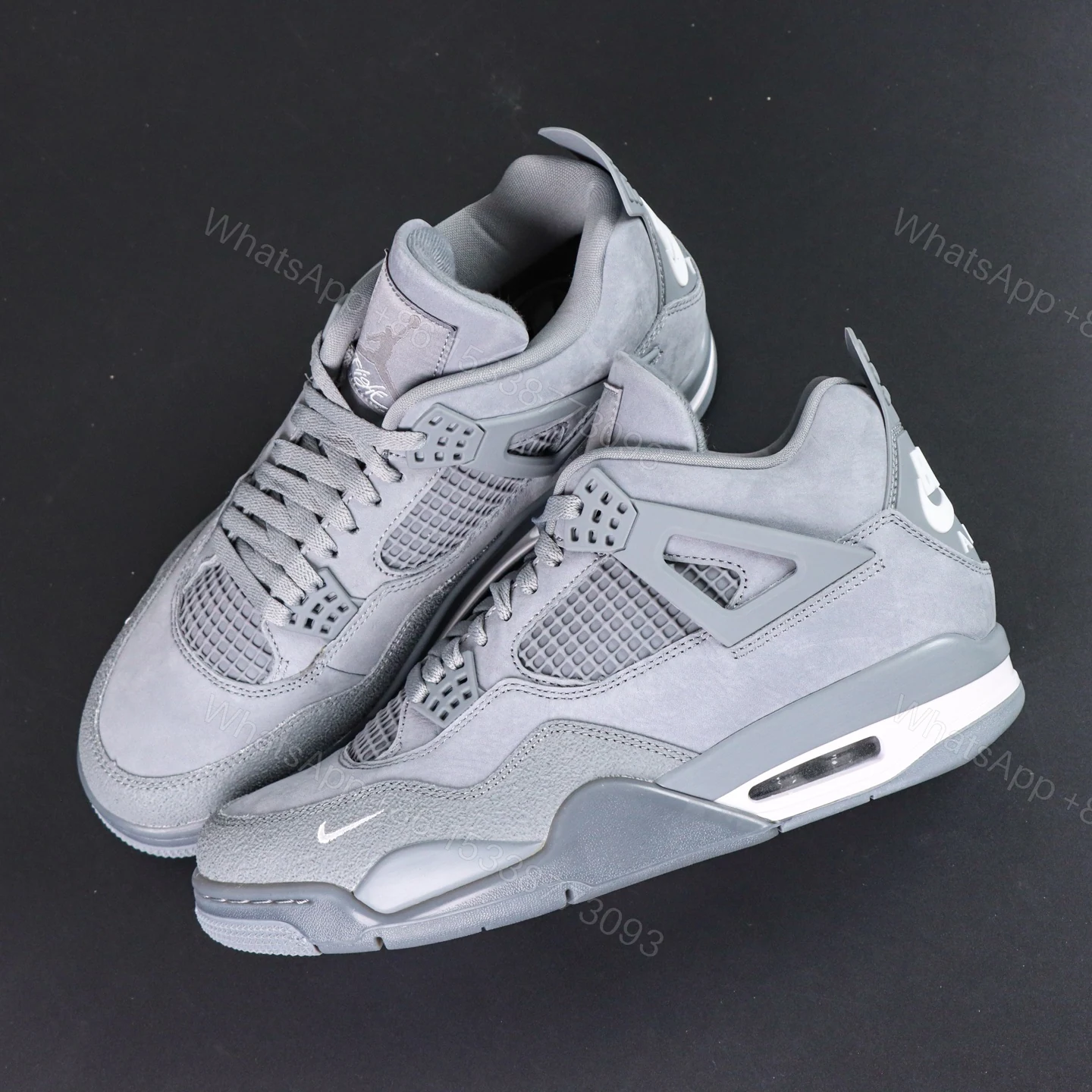 View 7 of Air Jordan 4 Retro Nigel Sylvester Brick by Brick Grey Reps
