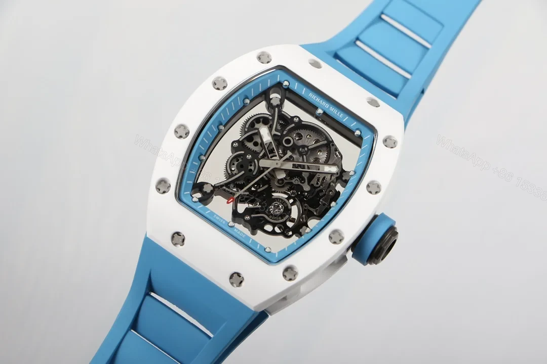 View 5 of Richard Mille RM055 Black Ceramic RMUL2 Movement White Shock Absorber Edition RM055-BC-RMUL2-WHITE-SHOCK