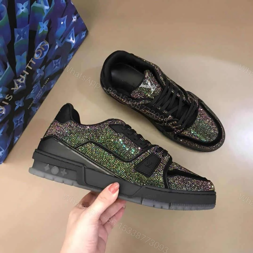 View 6 of LOUIS VUITTON GLITTER SNEAEKERS BLACK TRAINER – LV223
