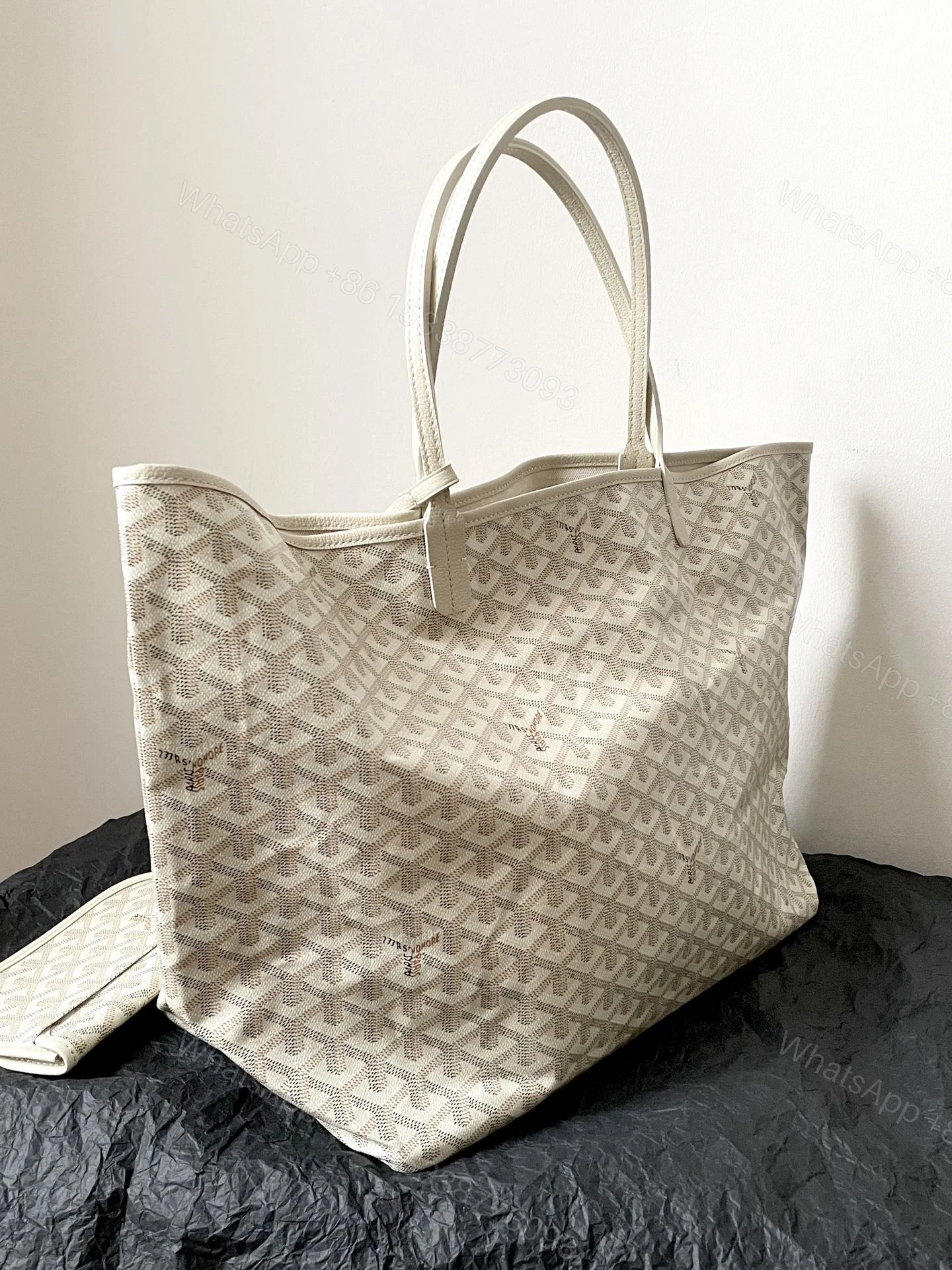 View 2 of GOYARD Goyardine Saint Louis Claire Voie GM White Yellow