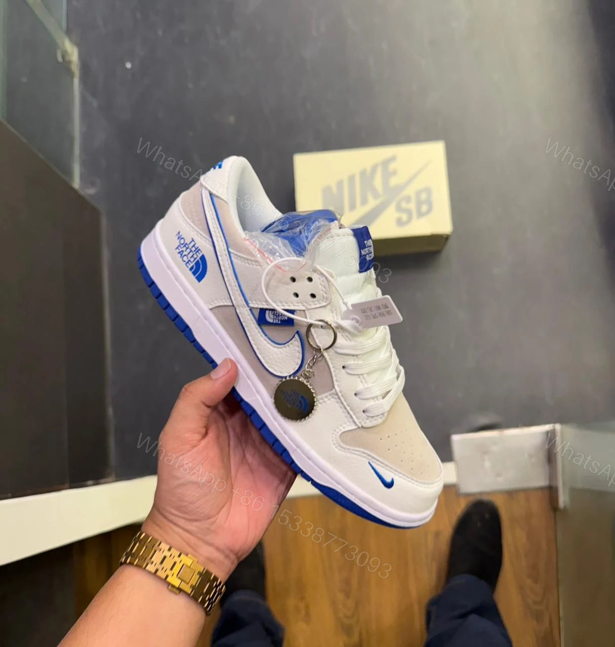 View 3 of First Copy Nike SB Dunk x The North Face Sneakers