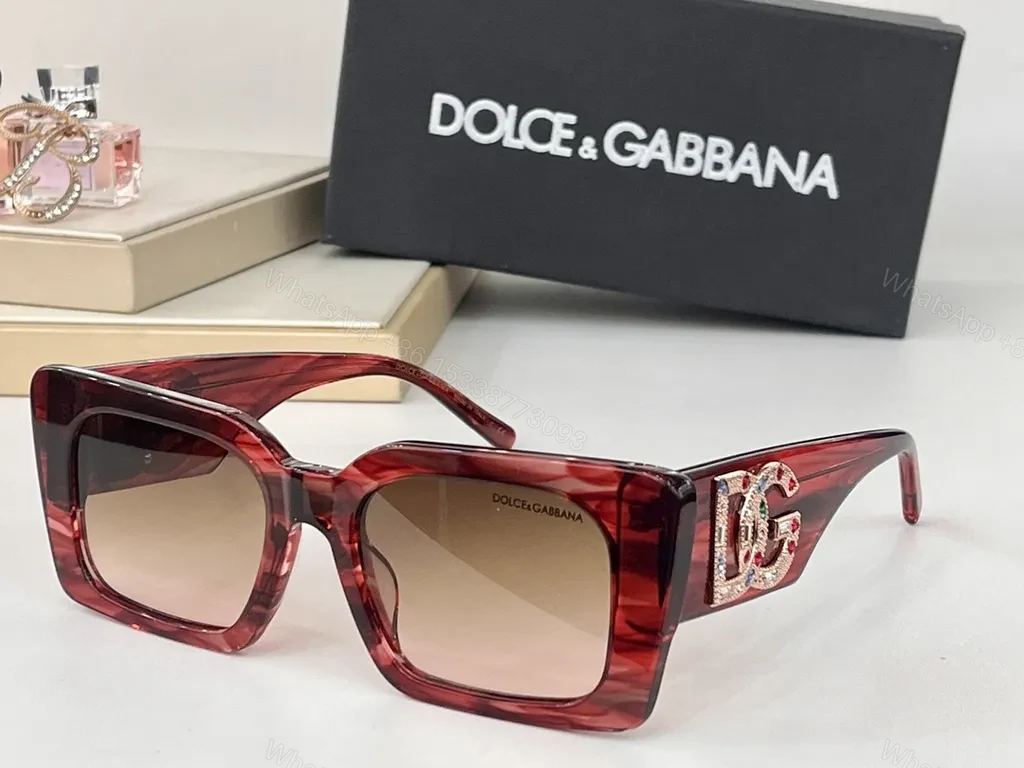 View 2 of Bold Black Square Sunglasses â€“ Crystal DG Emblem â€“ Luxury Statement