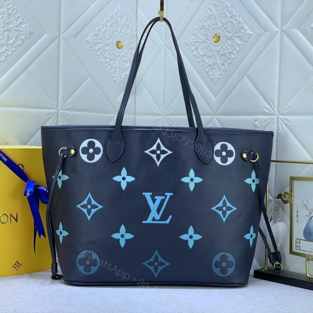View 2 of Louis Vuitton Neverfull MM Blue 31Cm M46514