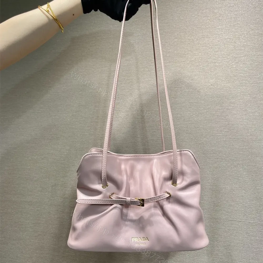 View 10 of 高仿Prada*Dada系列1BG586小羊皮雲朵包粉色小號免檢版