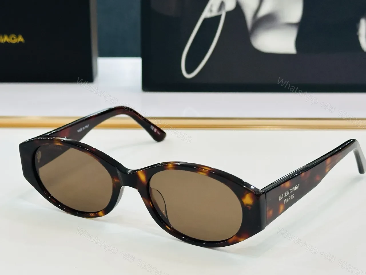 View 8 of Chic Black Acetate Cat-Eye Sunglasses: Luxury Comfort