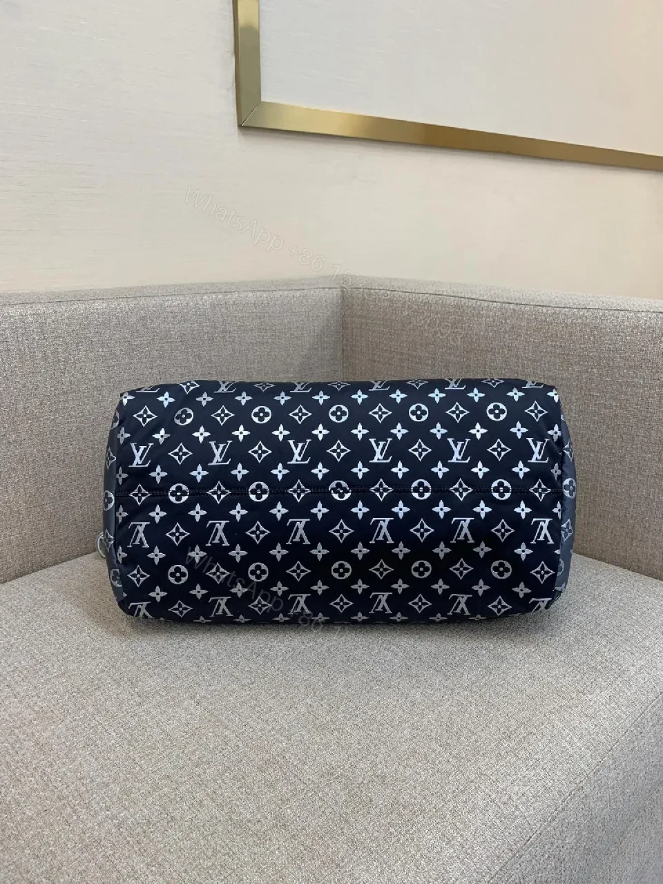 View 7 of Gradient Monogram Duffel: Suave Canvas, Floral Accent Bag